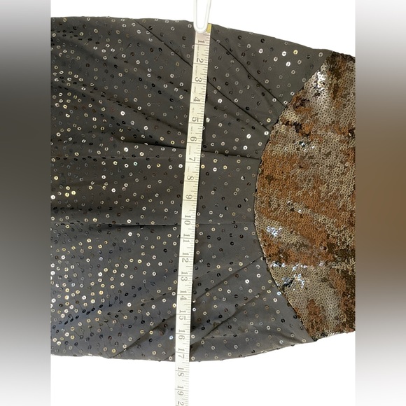 Betsey Johnson Black Sequin Dress Size 6 Fits Size 4 Strapless or with Straps - Picture 16 of 16